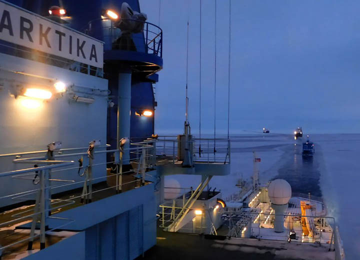 Ледокол «Арктика» завершил проводку последнего каравана судов в летне-осеннюю навигацию на СМП