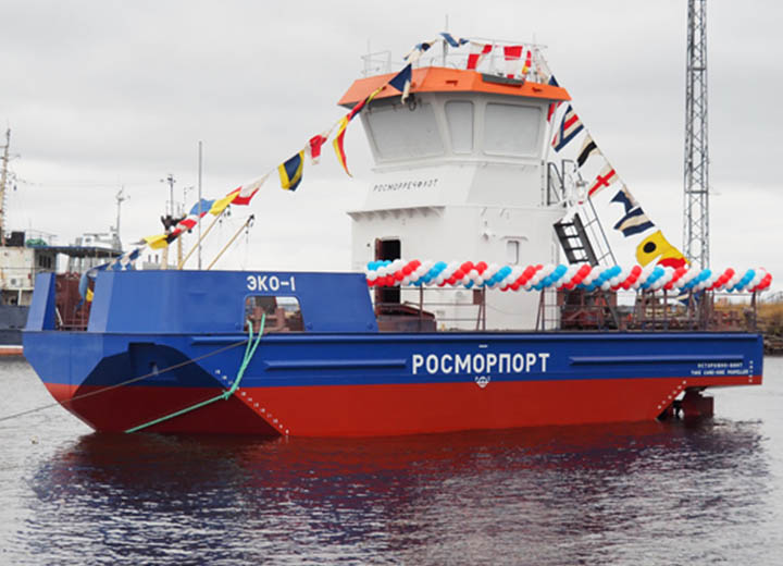 Второе в серии экосудно проекта NE028 для морского порта Находка спущено на воду