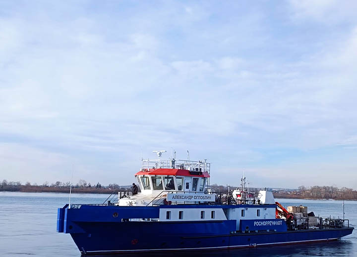 В Иркутске сдано девятое, предпоследнее в серии, обстановочное судно проекта 3052