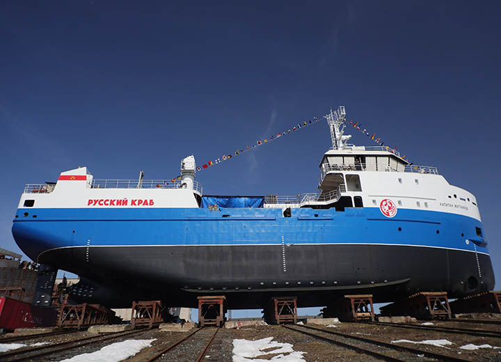 Окская судоверфь спустила на воду краболов «Капитан Житников»