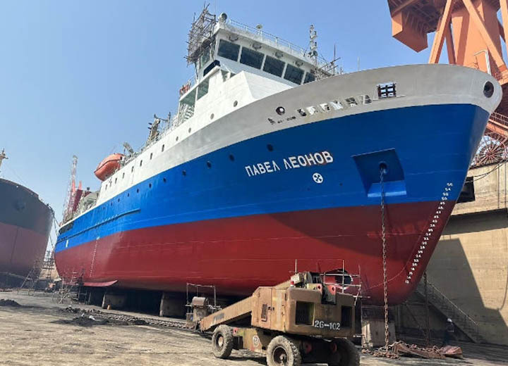 Завершился ремонт грузопассажирского судна "Павел Леонов"