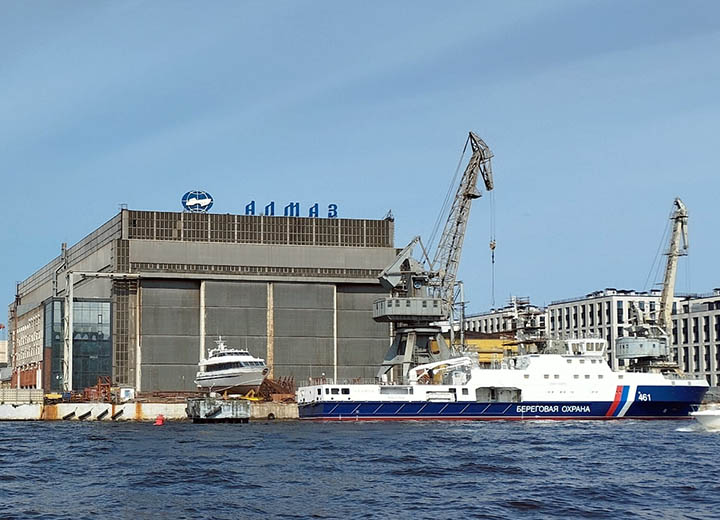 Судостроительная фирма «Алмаз» спустила на воду патрульный корабль проекта 22120