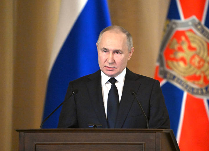 Владимир Путин принял участие в расширенном заседании коллегии Федеральной службы безопасности.