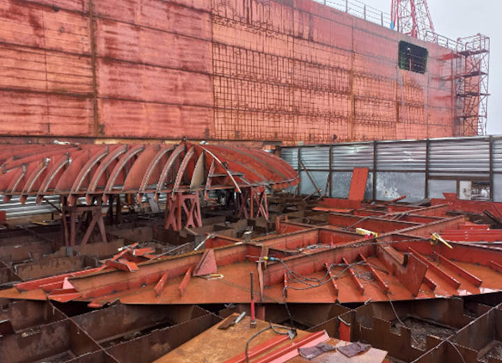 В Тюменской области продолжается строительство сухогруза проекта 72SDC14017