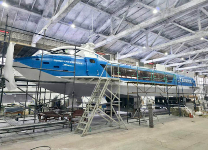 Завершена сборка судна на подводных крыльях "Политрук Клочков"
