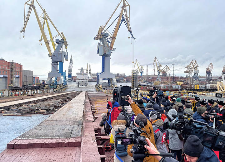 Объединенной судостроительной корпорацией спущен на воду патрульный корабль ледового класса «Николай Зубов»