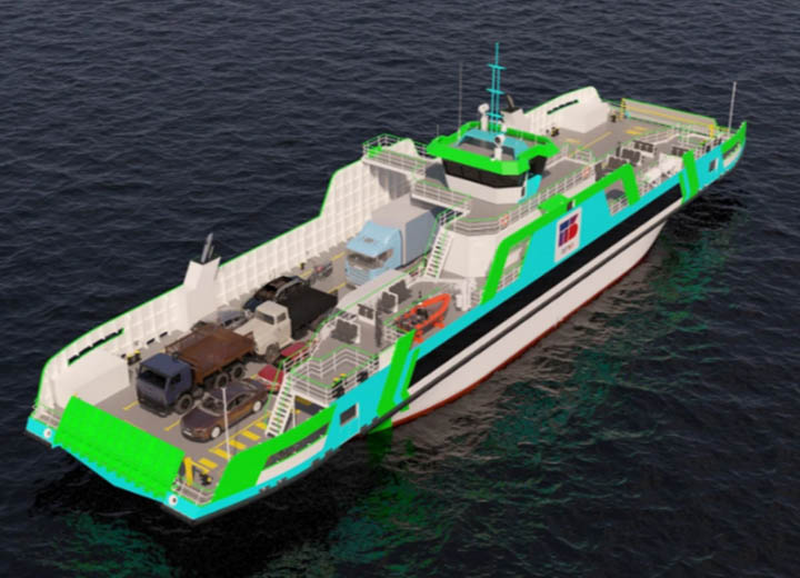ПКБ «Петробалт» разработало грузопассажирский паром со сквозным проездом по палубе