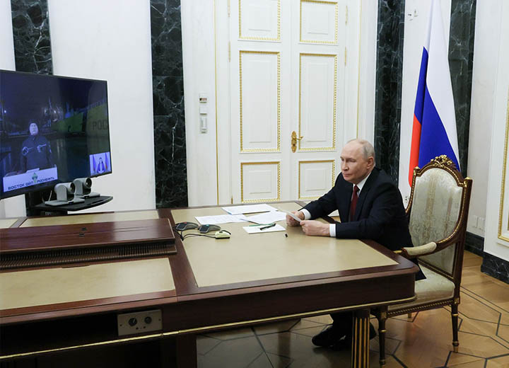 Владимир Путин в режиме видеоконференции принял участие в церемонии ввода в эксплуатацию проекта «Восток Ойл»