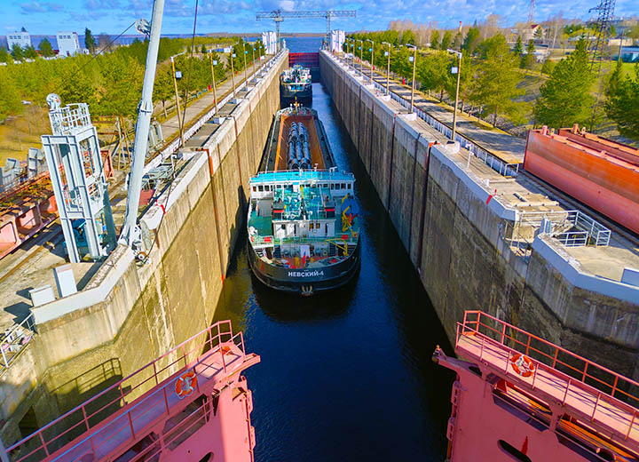 Шлюзы Волго-Балтийского канала открыты для пропуска транзитного флота